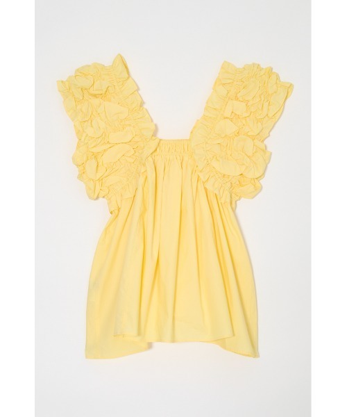 MOUSSY(マウジー)の「SHOULDER FRILLS トップス(シャツ/ブラウス・レディース・ダークブルー/ライトイエロー/ホワイト/ブラック系その他/ブラック・FREE)」の20枚目の写真