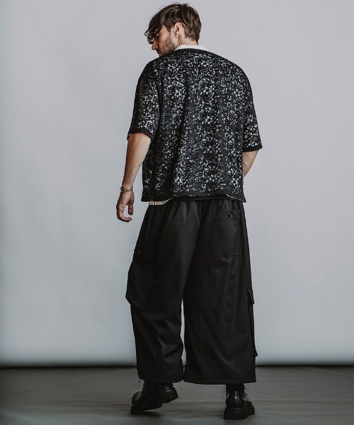 NO ID.(ノーアイディ)の「mhs2659-シアーオープンカラーBIG-SH シャツ(858006-498S)(シャツ/ブラウス・メンズ・ホワイト/ブラック・ONE SIZE)」の8枚目の写真