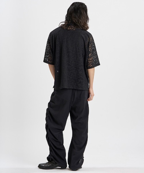 NO ID.(ノーアイディ)の「mhs2659-シアーオープンカラーBIG-SH シャツ(858006-498S)(シャツ/ブラウス・メンズ・ホワイト/ブラック・ONE SIZE)」の19枚目の写真