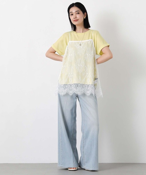 Gready Brilliant（グレディブリリアン）の「綿ジャージーラウンドヘムカットソー（Tシャツ/カットソー・レディース・チャコールグレー/オフホワイト/イエロー・38）」の20枚目の写真