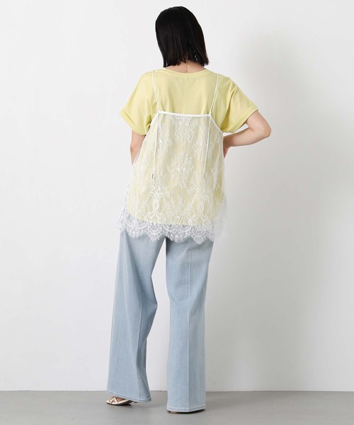 Gready Brilliant（グレディブリリアン）の「綿ジャージーラウンドヘムカットソー（Tシャツ/カットソー・レディース・チャコールグレー/オフホワイト/イエロー・38）」の22枚目の写真