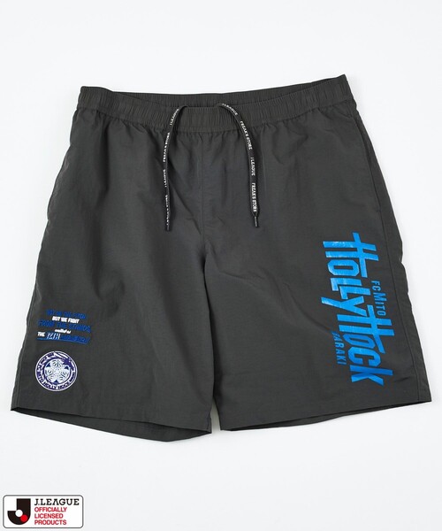 FREAK'S STORE(フリークスストア)の「J.LEAGUE×FREAK'S STORE 別注 SUPPORTERS NYLON SHORTS 【水戸ホーリーホック】(その他パンツ・メンズ・チャコールグレー/ブラック・LARGE/MEDIUM/SMALL)」の1枚目の写真