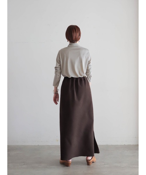 FIL DE FER(フィルデフェール)の「アソートスムースPT タートルネックプルオーバー(Tシャツ/カットソー・レディース・ブラック/キナリ・FREE)」の7枚目の写真