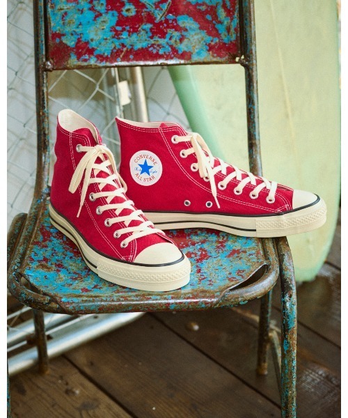 CONVERSE ALL STAR(コンバースオールスター)の「CANVAS ALL STAR J HI / キャンバス オールスター J HI(スニーカー・メンズ・レッド・9.5/8.5/9/8/4.5/5.5/7.5/7/5/6.5/11.5/10.5)」の1枚目の写真