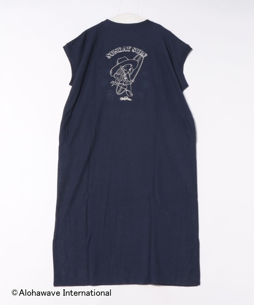 Kahiko(カヒコ)の「【Kahiko】ALOHA MAPUA クーオコアTシャツワンピース(ワンピース・レディース・ネイビー/ベージュ/アイボリー/ホワイト・FREE)」の4枚目の写真