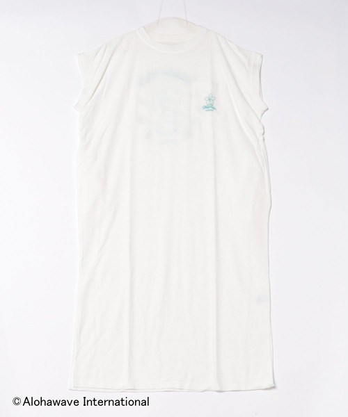 Kahiko(カヒコ)の「【Kahiko】ALOHA MAPUA クーオコアTシャツワンピース(ワンピース・レディース・ネイビー/ベージュ/アイボリー/ホワイト・FREE)」の6枚目の写真