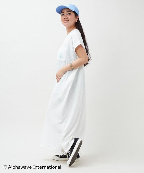 Kahiko(カヒコ)の「【Kahiko】ALOHA MAPUA クーオコアTシャツワンピース(ワンピース・レディース・ネイビー/ベージュ/アイボリー/ホワイト・FREE)」の8枚目の写真