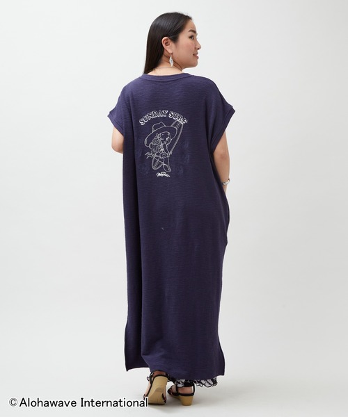 Kahiko(カヒコ)の「【Kahiko】ALOHA MAPUA クーオコアTシャツワンピース(ワンピース・レディース・ネイビー/ベージュ/アイボリー/ホワイト・FREE)」の11枚目の写真