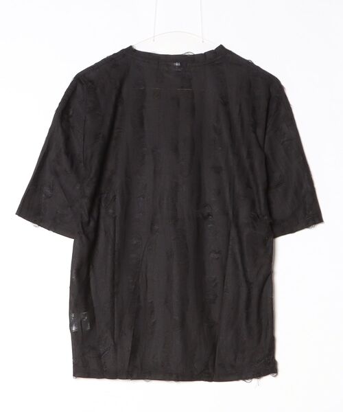 NOVESSEL（ノベセル）の「『NOVESSEL/ノベセル』クラッシュ加工TEE【Y】【CN】（Tシャツ/カットソー・メンズ・ブラック・FREE）」の4枚目の写真