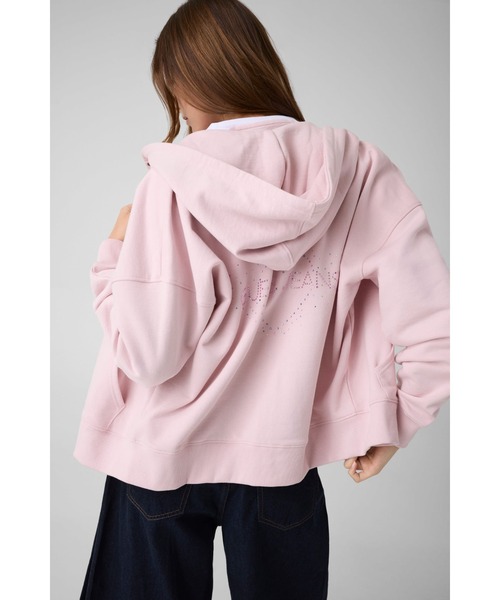 GUESS JEANS Rhinestone Zip Hoodie パーカー ジップアップ フーディー