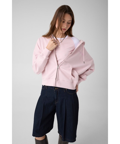   Jeans ジップフーディーパーカー GUESS JEANS Rhinestone Zip Hoodie パーカー ジップアップ フーディー