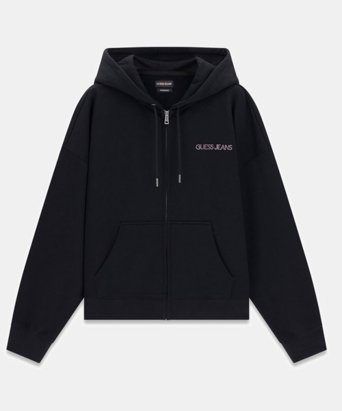 GUESS JEANS Rhinestone Zip Hoodie パーカー ジップアップ フーディー
