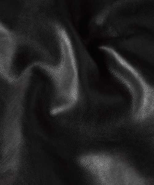 G-STAR（ジースター）の「Leather Bomber Jacket/ジップアップレザーブルゾン（ブルゾン・メンズ・ダークブラック・LARGE）」の7枚目の写真