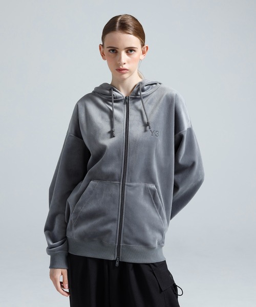 Y-3（ワイスリー）の「Y-3 VELVET CORDUROY ZIP HOODIE（パーカー・メンズ・グレー・LARGE/MEDIUM/SMALL/X-SMALL/X-LARGE/XX-SMALL）」の2枚目の写真