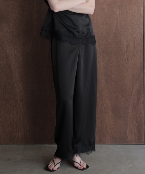 celon（セロン）の「lace layered satin pant（その他パンツ・レディース・ブラック/ブラウン・FREE）」の13枚目の写真