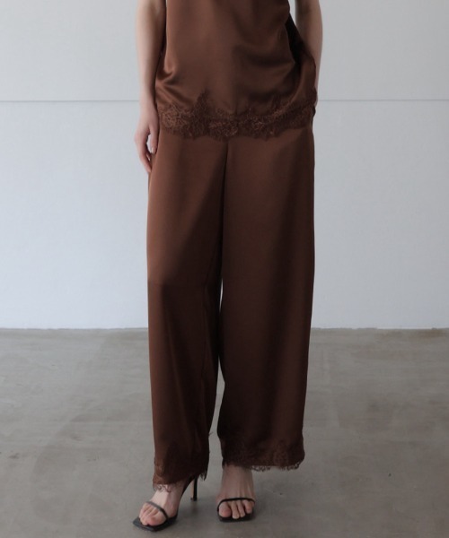 celon（セロン）の「lace layered satin pant（その他パンツ・レディース・ブラック/ブラウン・FREE）」の9枚目の写真