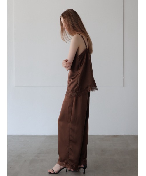 celon（セロン）の「lace layered satin pant（その他パンツ・レディース・ブラック/ブラウン・FREE）」の5枚目の写真