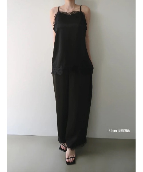 celon（セロン）の「lace layered satin pant（その他パンツ・レディース・ブラック/ブラウン・FREE）」の3枚目の写真