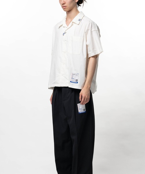 In・stru(men-tal).(インストルメンタル)の「Cotton Oxford Short Sleeve Shirt(シャツ/ブラウス・メンズ・ブラック/ホワイト・48/46/44)」の3枚目の写真