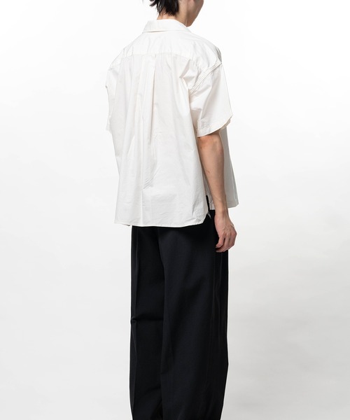 In・stru(men-tal).(インストルメンタル)の「Cotton Oxford Short Sleeve Shirt(シャツ/ブラウス・メンズ・ブラック/ホワイト・48/46/44)」の4枚目の写真