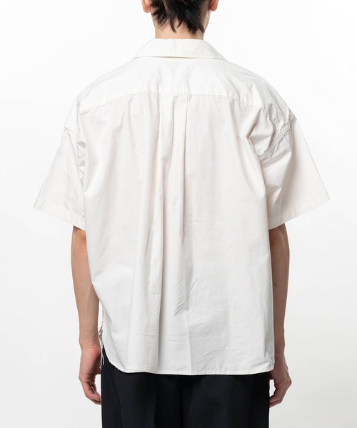 In・stru(men-tal).(インストルメンタル)の「Cotton Oxford Short Sleeve Shirt(シャツ/ブラウス・メンズ・ブラック/ホワイト・48/46/44)」の6枚目の写真