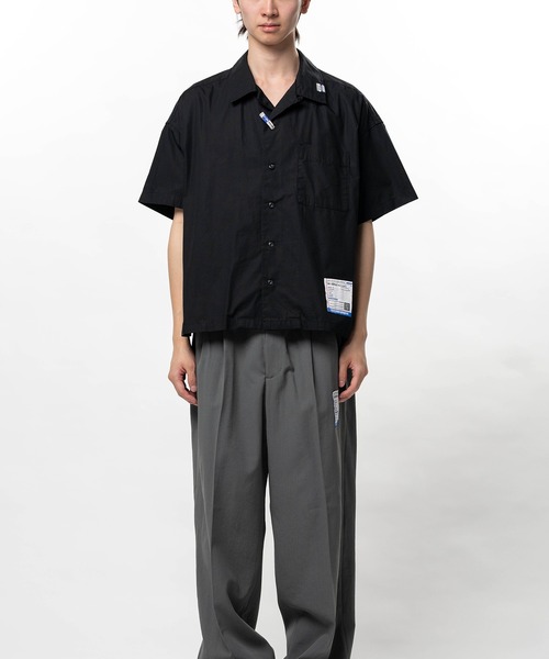 In・stru(men-tal).(インストルメンタル)の「Cotton Oxford Short Sleeve Shirt(シャツ/ブラウス・メンズ・ブラック/ホワイト・48/46/44)」の7枚目の写真