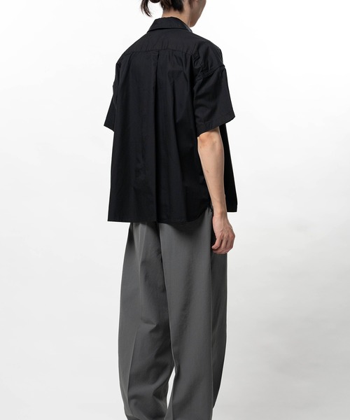 In・stru(men-tal).(インストルメンタル)の「Cotton Oxford Short Sleeve Shirt(シャツ/ブラウス・メンズ・ブラック/ホワイト・48/46/44)」の8枚目の写真