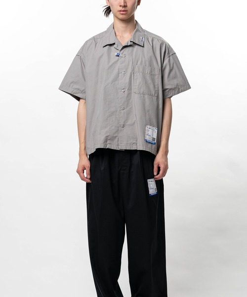 In・stru(men-tal).(インストルメンタル)の「Cotton Oxford Short Sleeve Shirt(シャツ/ブラウス・メンズ・ブラック/ホワイト・48/46/44)」の9枚目の写真