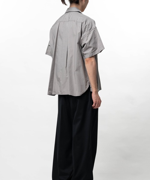 In・stru(men-tal).(インストルメンタル)の「Cotton Oxford Short Sleeve Shirt(シャツ/ブラウス・メンズ・ブラック/ホワイト・48/46/44)」の11枚目の写真