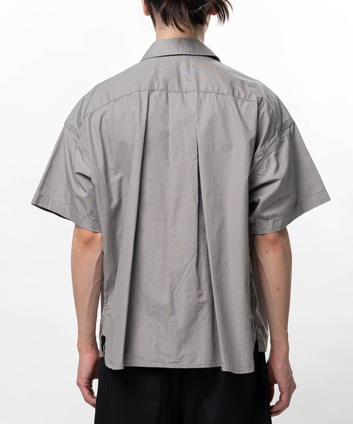 In・stru(men-tal).(インストルメンタル)の「Cotton Oxford Short Sleeve Shirt(シャツ/ブラウス・メンズ・ブラック/ホワイト・48/46/44)」の13枚目の写真
