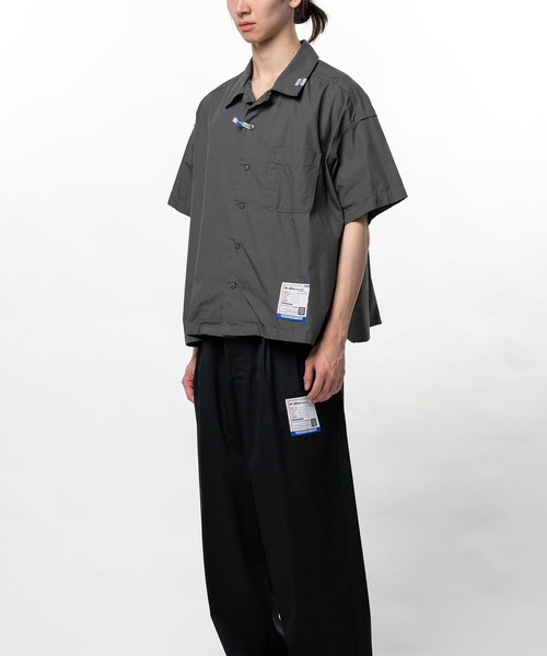 In・stru(men-tal).(インストルメンタル)の「Cotton Oxford Short Sleeve Shirt(シャツ/ブラウス・メンズ・ブラック/ホワイト・48/46/44)」の14枚目の写真
