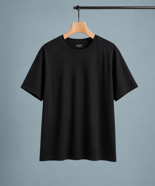 WRAPINKNOT(ラッピンノット)の「【WRAPINKNOT/ラッピンノット】Regular Fit T-Shirt(Tシャツ/カットソー・メンズ・ブラック/ダークグレー・2/3)」の1枚目の写真
