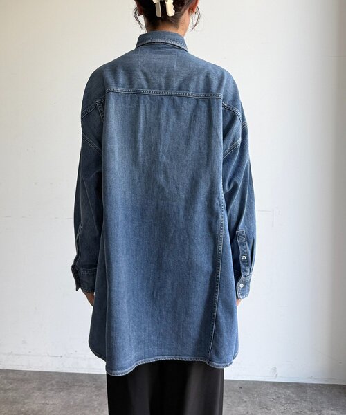 DouDou（ドゥドゥ）の「【Healthy denim】Almond（シャツ/ブラウス・レディース・ブルー・1）」の13枚目の写真