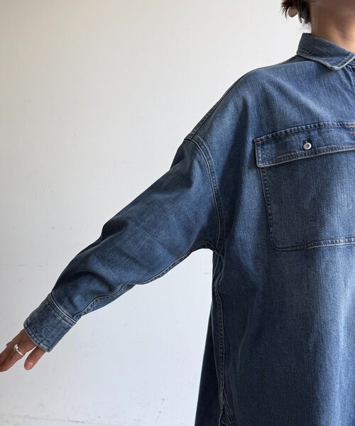 DouDou（ドゥドゥ）の「【Healthy denim】Almond（シャツ/ブラウス・レディース・ブルー・1）」の16枚目の写真