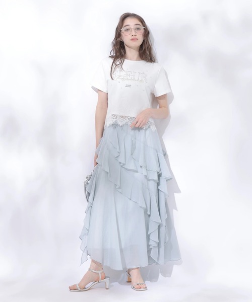 Rirandture(リランドチュール)の「アシメラッフルフリルスカート(スカート・レディース・ミント/ホワイト/ピンク・0/2/1)」の1枚目の写真