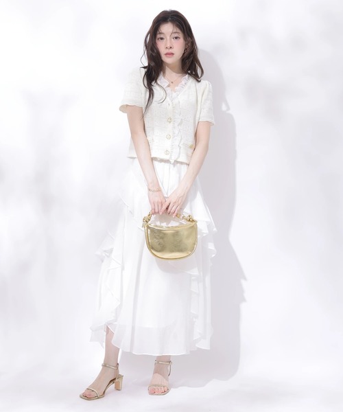 Rirandture(リランドチュール)の「アシメラッフルフリルスカート(スカート・レディース・ミント/ホワイト/ピンク・0/2/1)」の5枚目の写真