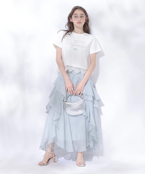 Rirandture(リランドチュール)の「アシメラッフルフリルスカート(スカート・レディース・ミント/ホワイト/ピンク・0/2/1)」の19枚目の写真