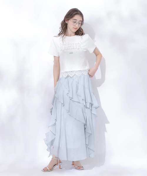 Rirandture(リランドチュール)の「アシメラッフルフリルスカート(スカート・レディース・ミント/ホワイト/ピンク・0/2/1)」の20枚目の写真