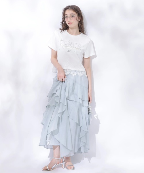 Rirandture(リランドチュール)の「アシメラッフルフリルスカート(スカート・レディース・ミント/ホワイト/ピンク・0/2/1)」の22枚目の写真