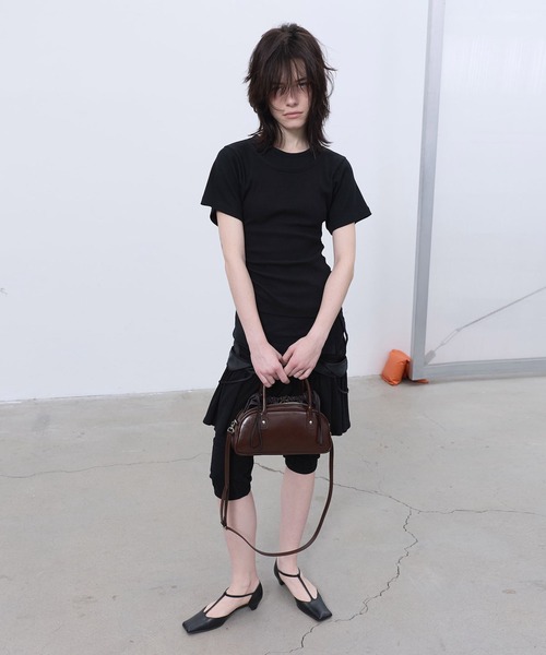 LCDC TM（エルシーディーシーティーエム）の「DETAIL SLIM T-SHIRT（Tシャツ/カットソー・レディース・Black・S）」の3枚目の写真