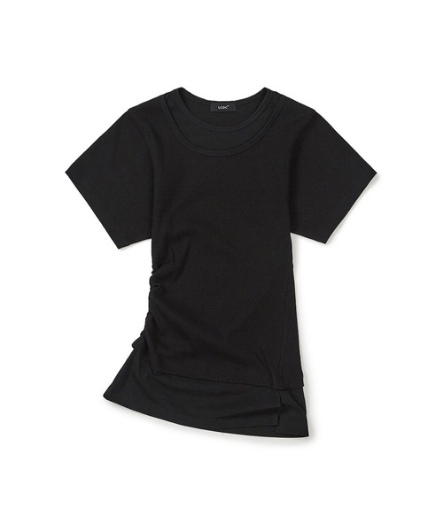 LCDC TM（エルシーディーシーティーエム）の「DETAIL SLIM T-SHIRT（Tシャツ/カットソー・レディース・Black・S）」の7枚目の写真