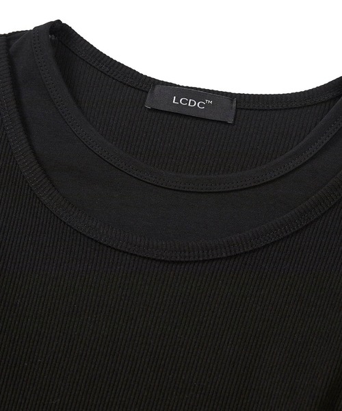 LCDC TM（エルシーディーシーティーエム）の「DETAIL SLIM T-SHIRT（Tシャツ/カットソー・レディース・Black・S）」の9枚目の写真