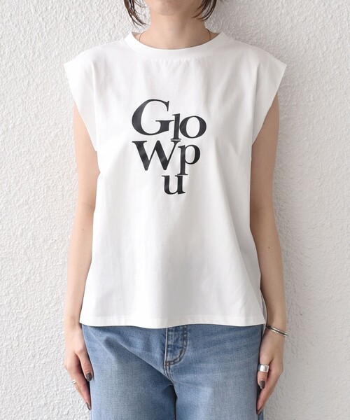 SHIPS Colors(シップス カラーズ)の「SHIPS Colors:〈接触冷感〉ショルダータック プリント トップス◇(Tシャツ/カットソー・レディース・ピンク/オフホワイト/ダークグレー・ONE SIZE)」の14枚目の写真