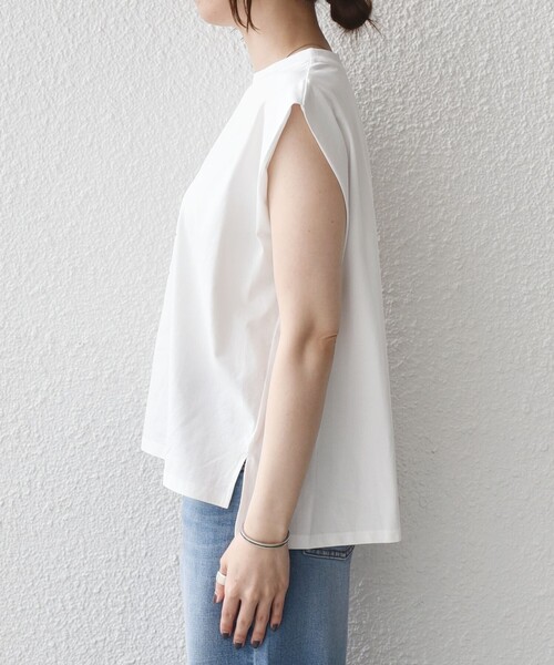 SHIPS Colors(シップス カラーズ)の「SHIPS Colors:〈接触冷感〉ショルダータック プリント トップス◇(Tシャツ/カットソー・レディース・ピンク/オフホワイト/ダークグレー・ONE SIZE)」の15枚目の写真