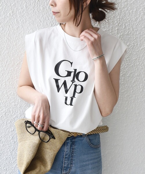 SHIPS Colors(シップス カラーズ)の「SHIPS Colors:〈接触冷感〉ショルダータック プリント トップス◇(Tシャツ/カットソー・レディース・ピンク/オフホワイト/ダークグレー・ONE SIZE)」の21枚目の写真
