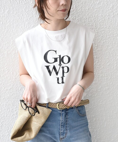 SHIPS Colors(シップス カラーズ)の「SHIPS Colors:〈接触冷感〉ショルダータック プリント トップス◇(Tシャツ/カットソー・レディース・ピンク/オフホワイト/ダークグレー・ONE SIZE)」の22枚目の写真