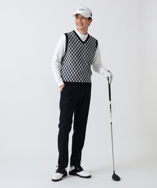 BEAMS GOLF(ビームスゴルフ)の「PURPLE LABEL / バイヤスチェック ニットベスト(ニット/セーター・メンズ・ネイビー/ホワイト系その他5・L/M/S/XL)」の17枚目の写真