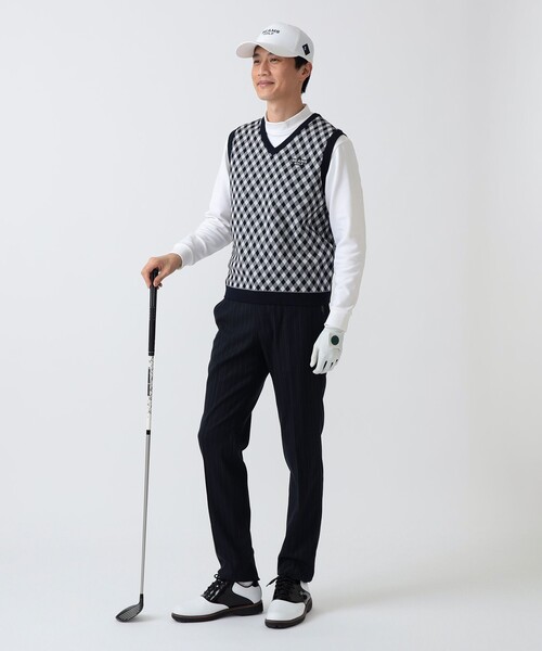 BEAMS GOLF(ビームスゴルフ)の「PURPLE LABEL / バイヤスチェック ニットベスト(ニット/セーター・メンズ・ネイビー/ホワイト系その他5・L/M/S/XL)」の18枚目の写真