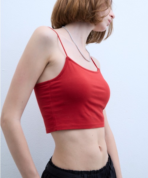 DRWCYS(ドロシーズ)の「【接触冷感】カップ付きクロップド丈キャミ(キャミソール・レディース・ホワイト/レッド/ブラック・FREE)」の14枚目の写真