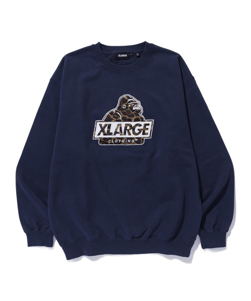 XLARGE(エクストララージ)の「SLANTED OG CREWNECK SWEATSHIRT(スウェット・メンズ・グレー/ブラック/グリーン/ネイビー・S/M/L/XL)」の4枚目の写真